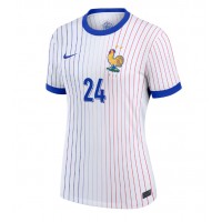 Camisa de Futebol França Ibrahima Konate #24 Equipamento Secundário Mulheres Europeu 2024 Manga Curta
